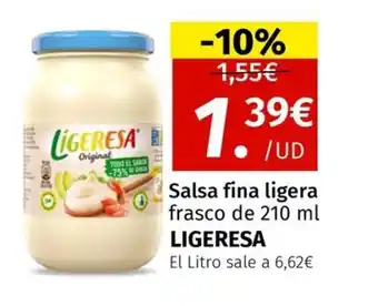 Maskom Supermercados LIGERESA Salsa fina ligera oferta