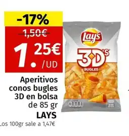 Maskom Supermercados LAY'S Aperitivos conos bugles 3D en bolsa oferta