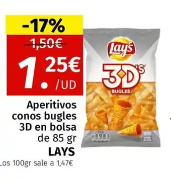 Maskom Supermercados LAY'S Aperitivos conos bugles 3D en bolsa oferta