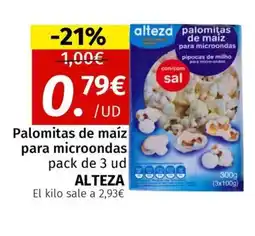 Maskom Supermercados ALTEZA Palomitas de maiz para microondas oferta