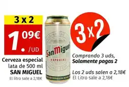 Maskom Supermercados SAN MIGUEL Cerveza especial oferta