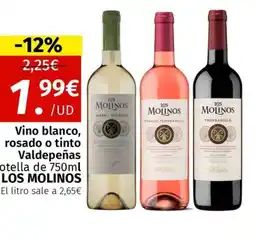 Maskom Supermercados LOS MOLINOS Vino blanco rosado o tinto oferta
