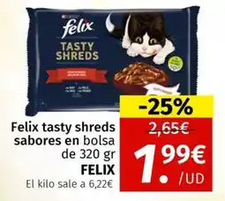 Maskom Supermercados FELIX Felix tasty shreds sabores en bolsa oferta