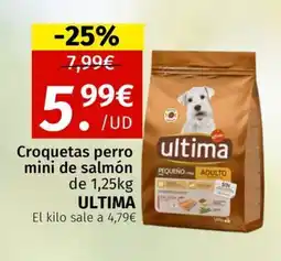 Maskom Supermercados ULTIMA Croquetas perro ultima mini de salmón oferta