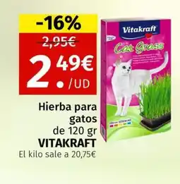 Maskom Supermercados VITAKRAFT Hierba para gatos oferta