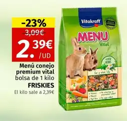 Maskom Supermercados FRISKIES Menú conejo premium vital oferta