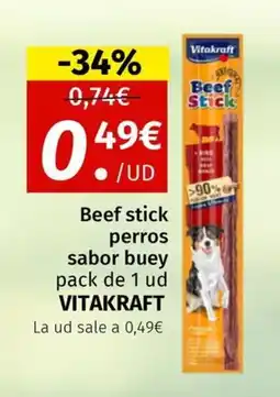 Maskom Supermercados VITAKRAFT Beef stick perros sabor buey oferta
