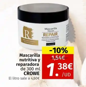 Maskom Supermercados CROWE Mascarilla nutritiva y reparadora oferta