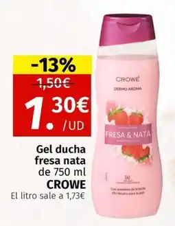 Maskom Supermercados CROWE Gel ducha fresa nata oferta
