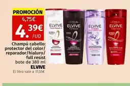 Maskom Supermercados ELVIVE Champú cabello: protector del color/ reparador/hialuro/ full resist oferta