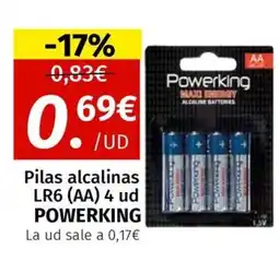 Maskom Supermercados POWERKING Pilas alcalinas oferta