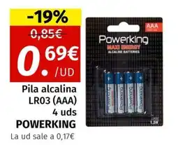 Maskom Supermercados POWERKING Pila alcalina oferta