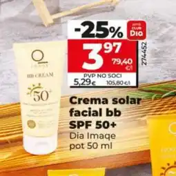 Dia Crema solar facial bb SPF 50+ oferta