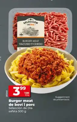 Dia Burger meat de boví i porc oferta