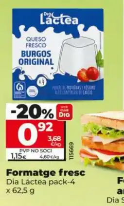 Dia Formatge fresc oferta