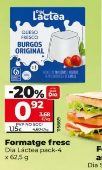 Dia Formatge fresc oferta