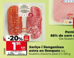Dia Xoriço i llonganissa extra en llenques oferta