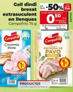 Dia Gall dindi bresat extrasuculent en llenques oferta