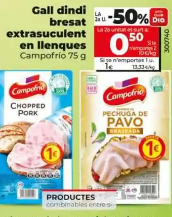 Dia Gall dindi bresat extrasuculent en llenques oferta