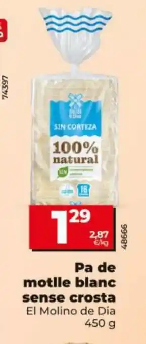 Dia Pa de motlle blanc sense crosta oferta