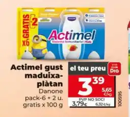 Dia ACTIMEL gust el teu preu maduixa- plàtan oferta