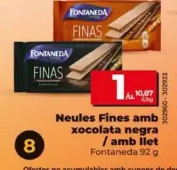Dia Neules Fines amb xocolata negra / amb llet oferta
