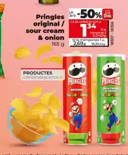 Dia PRINGLES original/sour cream & onion oferta