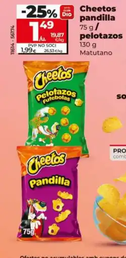 Dia CHEETOS pandilla oferta