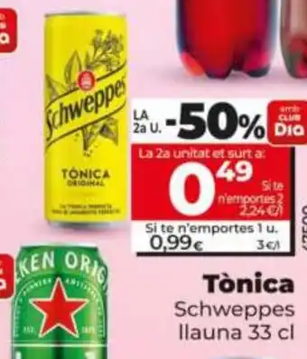 Dia SCHWEPPES Tònica oferta