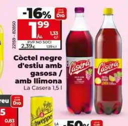 Dia Còctel negre d'estiu amb gasosa / amb llimona oferta