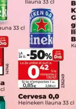 Dia HEINEKEN Cervesa 0,0 oferta