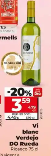 Dia Vi blanc Verdejo DO Rueda oferta