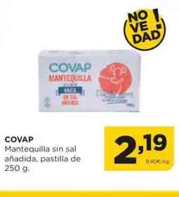 Alimerka COVAP Mantequilla sin sal añadida oferta