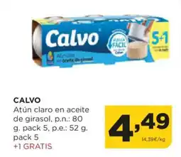 Alimerka CALVO Atún claro en aceite de girasol oferta