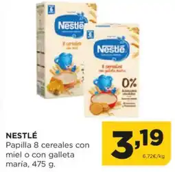 Alimerka NESTLÉ Papilla 8 cereales con miel o con galleta maría oferta