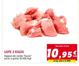 Hiper Usera LOTE 2 KILOS Ragout de cerdo Duroc picar o guisar oferta