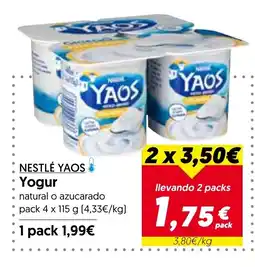 Hiper Usera NESTLÉ YAOS Yogur oferta