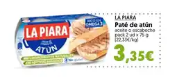 Hiper Usera LA PIARA Paté de atún oferta