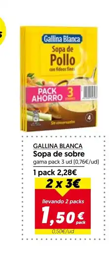 Hiper Usera GALLINA BLANCA Sopa de sobre oferta