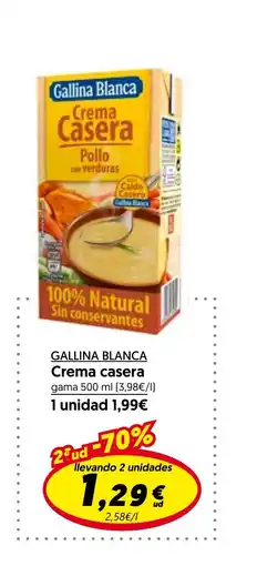Hiper Usera GALLINA BLANCA Crema casera gama oferta