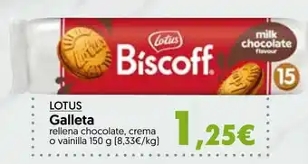 Hiper Usera LOTUS Galleta oferta