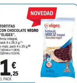 E.Leclerc ELIGES Tortitas con chocolate negro oferta