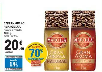 E.Leclerc MARCILLA Café en grano oferta