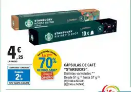 E.Leclerc STARBUCKS Capsulas de cafe oferta