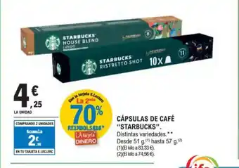 E.Leclerc STARBUCKS Capsulas de cafe oferta