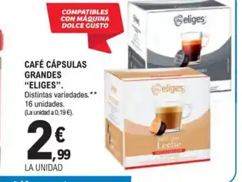 E.Leclerc ELIGES Café cápsulas grandes oferta