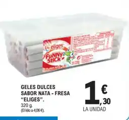 E.Leclerc ELIGES Geles dulces sabor nata fresa oferta