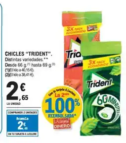 E.Leclerc TRIDENT Chicles oferta