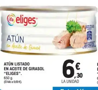 E.Leclerc ELIGES Atún listado en aceite de girasol oferta