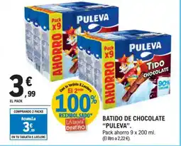 E.Leclerc PULEVA batido de chocolate oferta